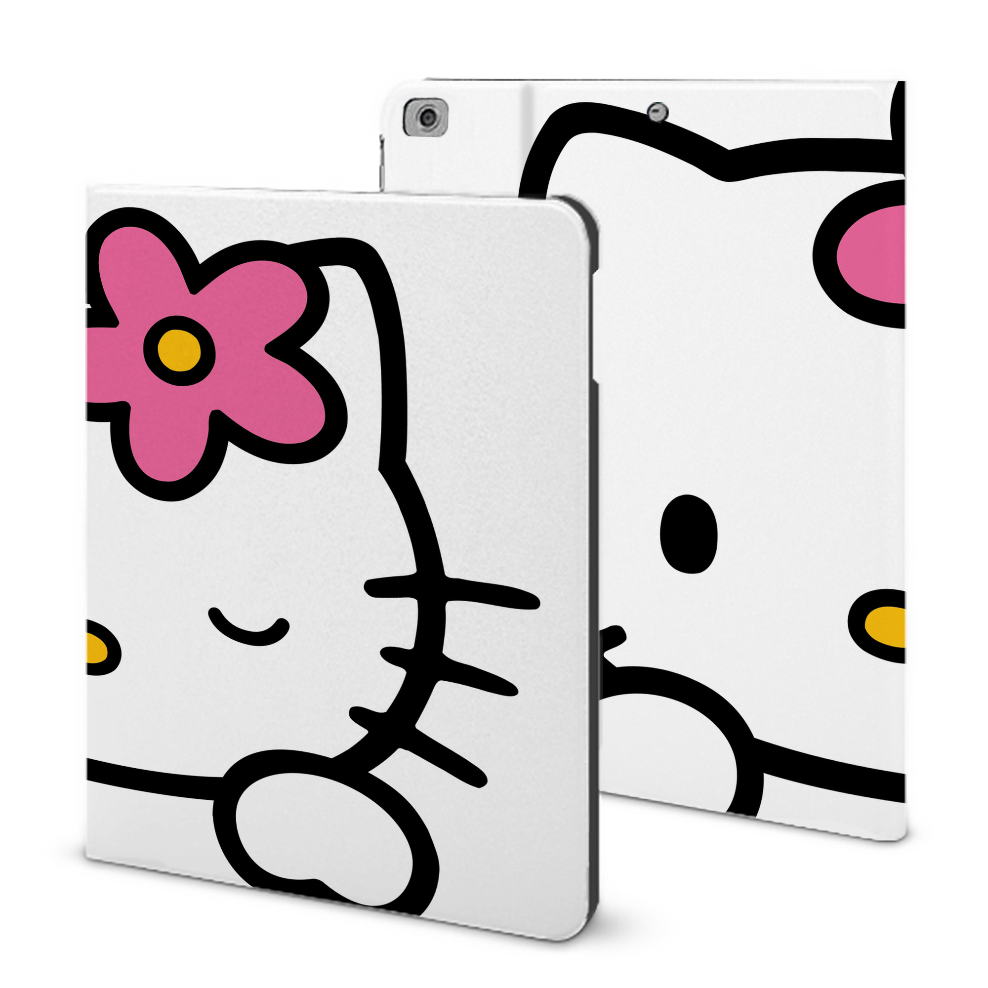 （画像用） Hello Kitty ハローキティ IPad ケース ブック型 PUレザー TPU 耐衝撃 軽量 薄型 ペン収納なし 全面保護 IPad 各モデル対応